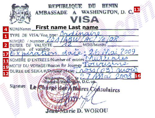Visa Bénin