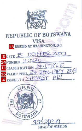 Visa Botswana