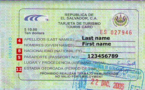 Visa Salvador
